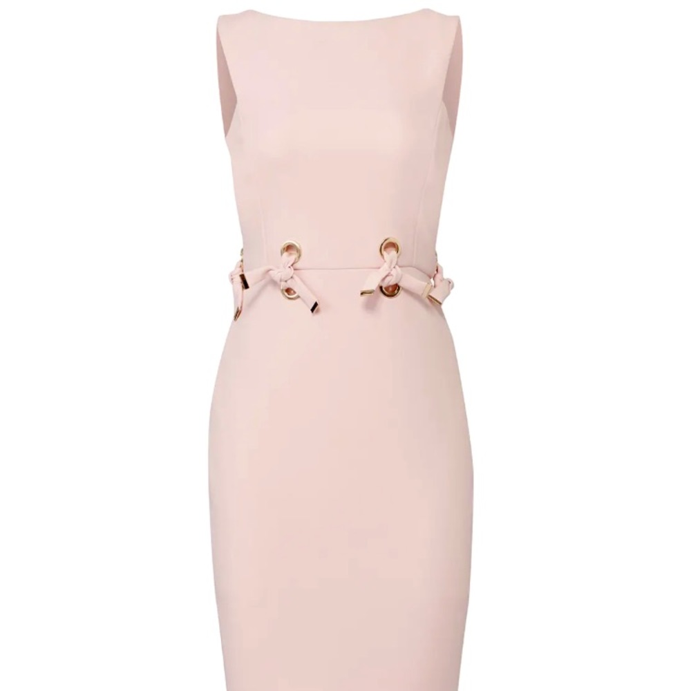 Badgley Mischka Blush Pink Grommet Dress